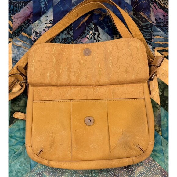 Fossil Crossbody Purse Bag Shoulder Tote Leather Hide Adjustable Strap Zipper - Picture 15 of 16